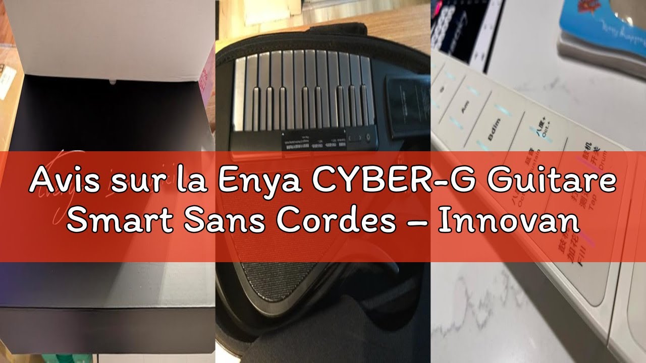 Avis sur la Enya CYBER-G Guitare Smart Sans Cordes – Innovante Silent & E-Guitare avec Touches LED,
