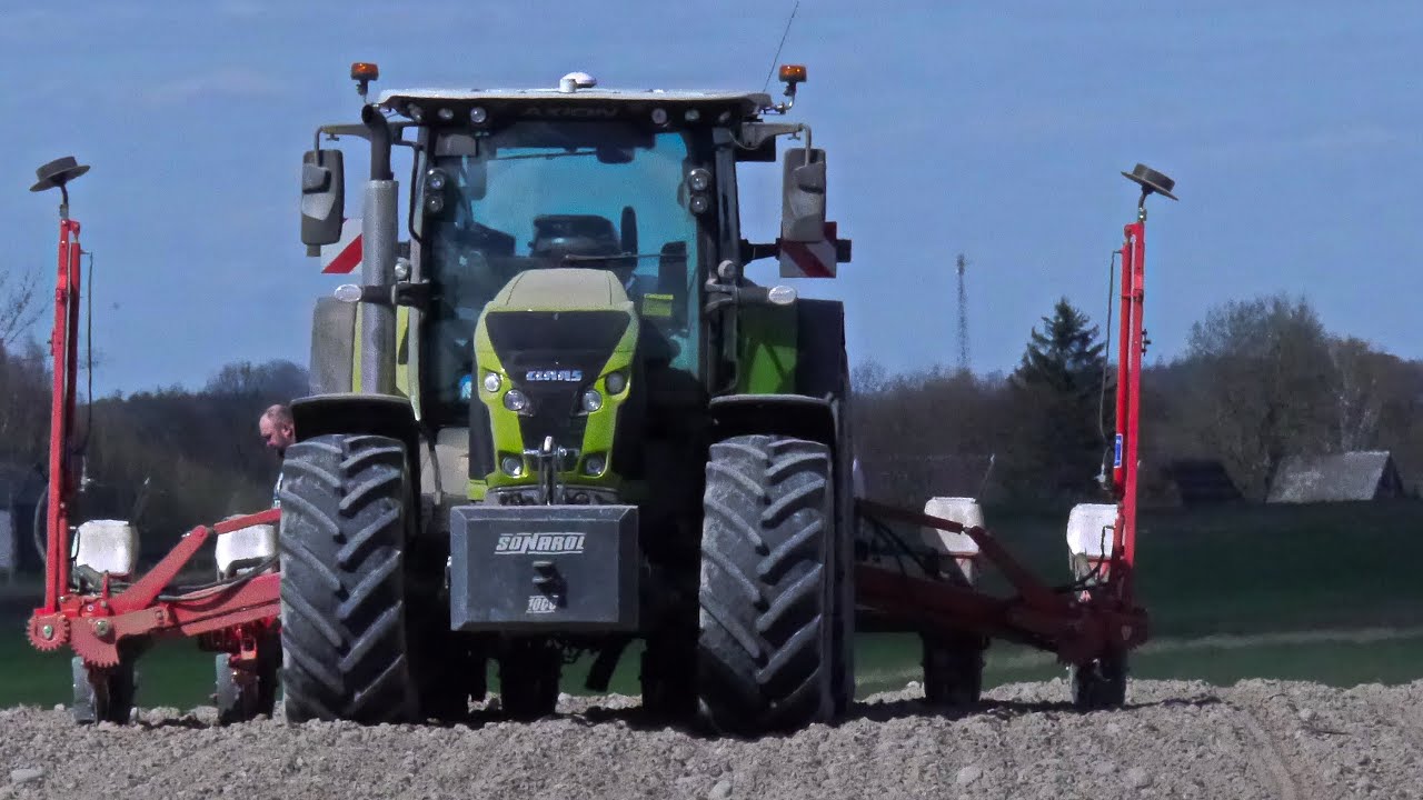 CLAAS AXION 830 - KUHN MAXIMA 3 - Usługowy Siew Kukurydzy - AGRO VERIFIS!