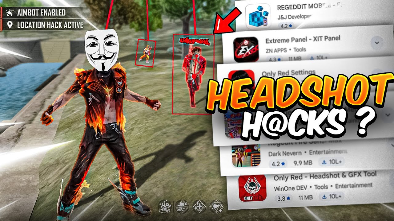 Trying FREEFIRE Headshot H@ck app From playstore 