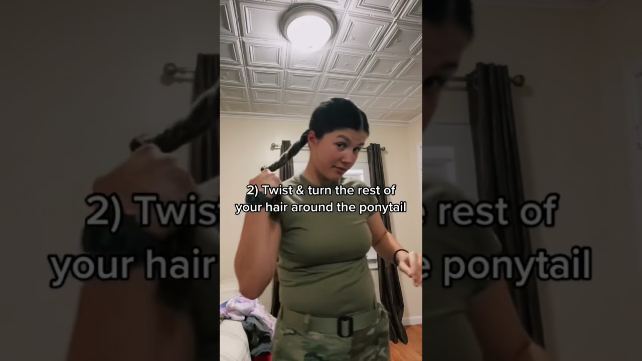 Fastest way to make a military bun 🤙🏼 #militarybun