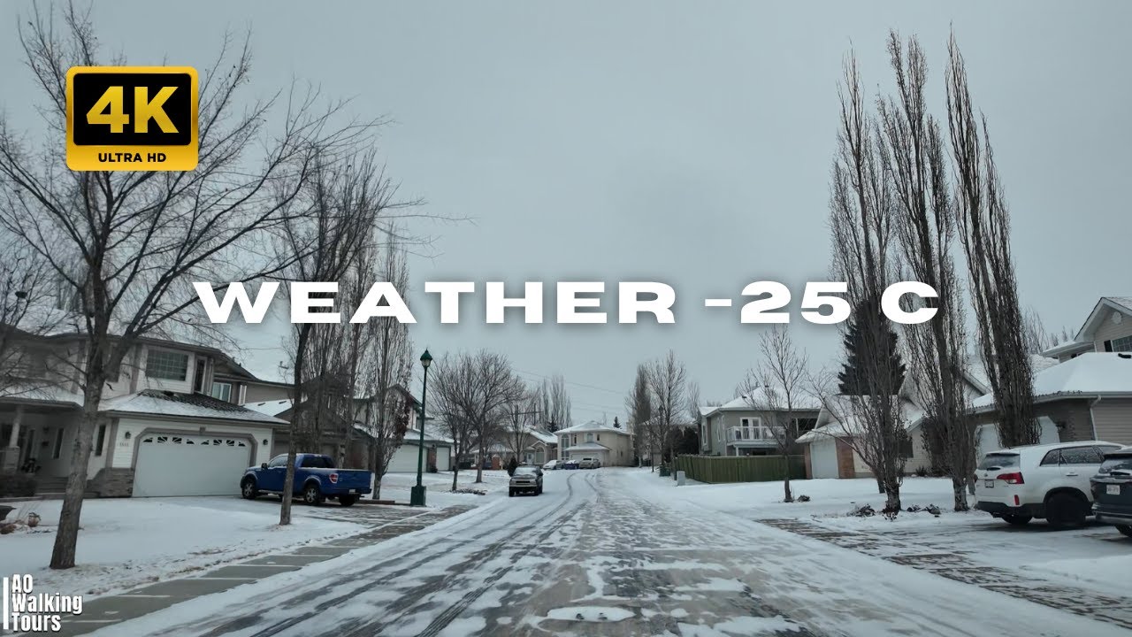 -25 Мороз и снегопад в Эдмонтоне, Канада, Январь 2024 г.