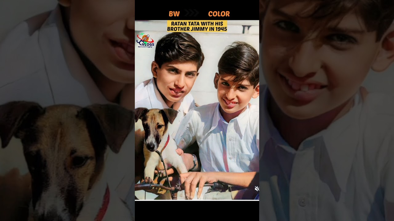 Ratan Tata Unseen Photo With His Brother Jimmy in 1945 #ratantata #shorts #shortvideo @jiarulAI