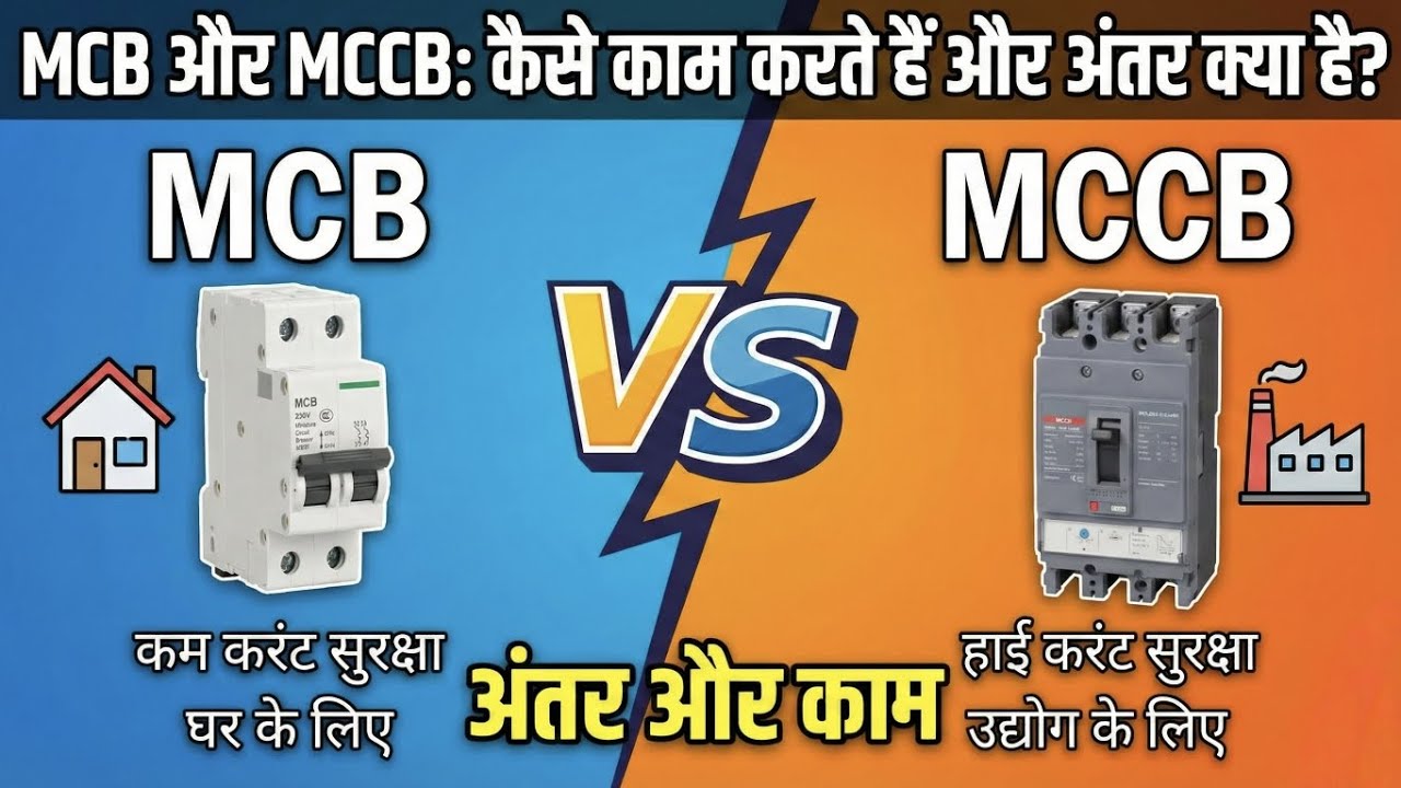 MCB और MCCB क्या है? | Working और Difference | Electrical Protection Devices #Explained #youtube 