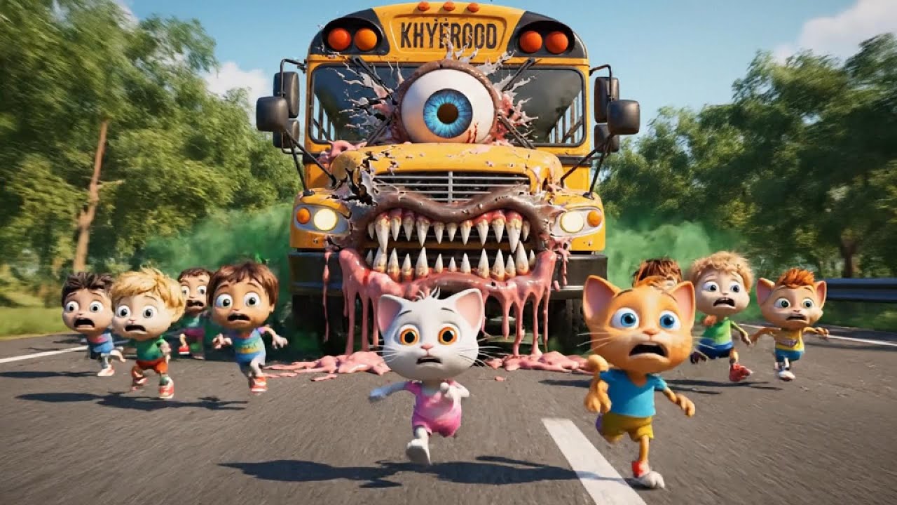 😱🚌 The Kitten’s School Ride Turned Into a Monster Bus Nightmare!. | AI Cat Story