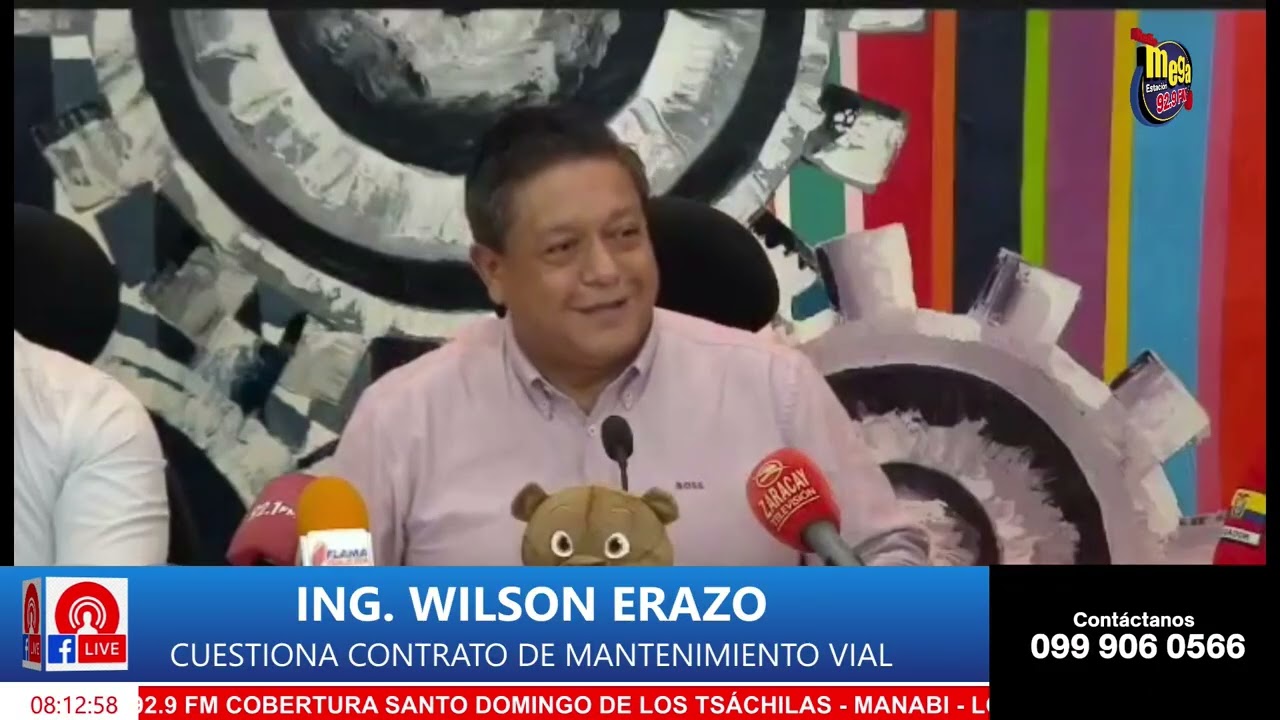 Alcalde Wilson Erazo cuestiona contrato de rebacheo en el tramo Unión del Toachi y KFC