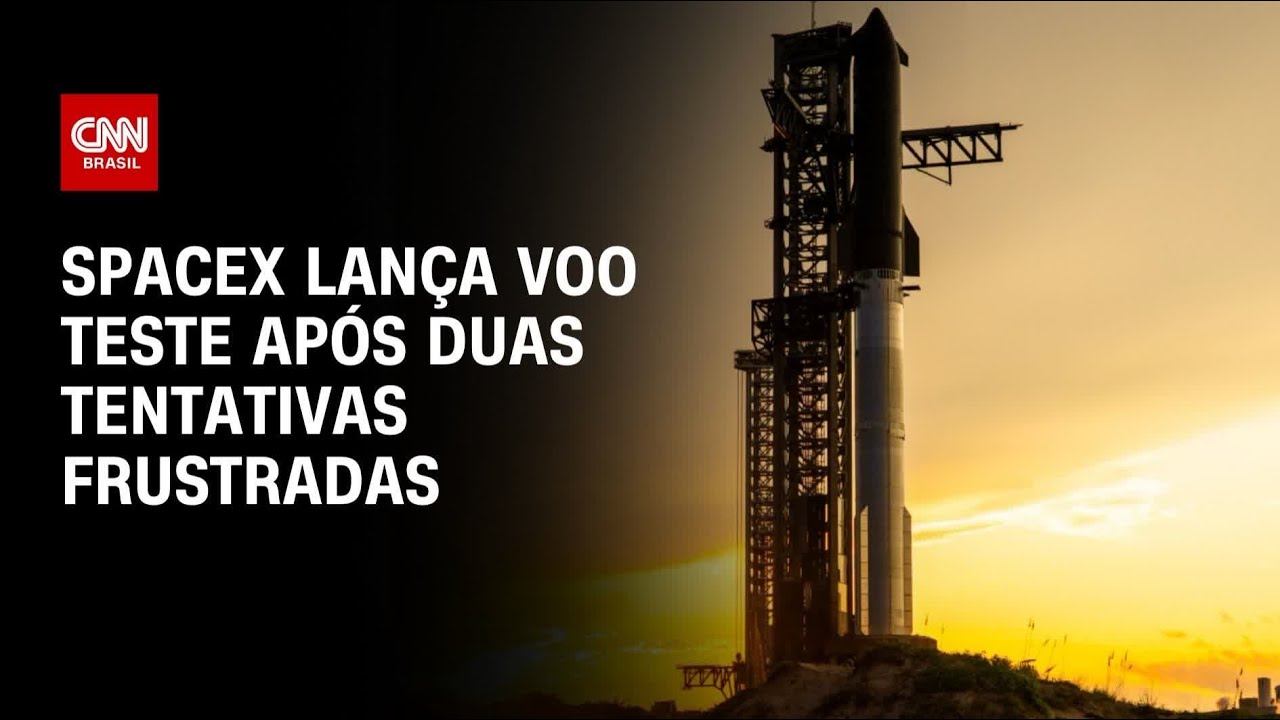 SpaceX lan&ccedil;a voo teste ap&oacute;s duas tentativas frustradas | CNN Prime Time