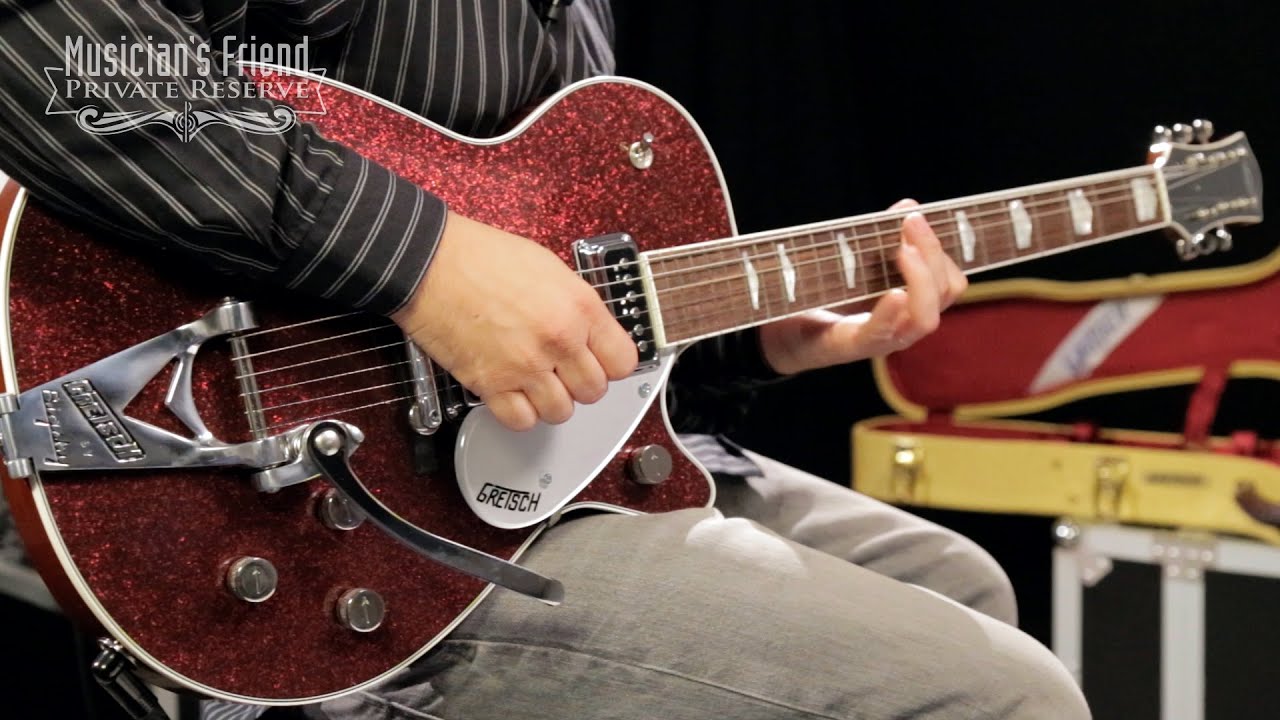 Gretsch Guitars Custom Shop Duo Jet '56 Electric Guitar, Burgundy Sparkle