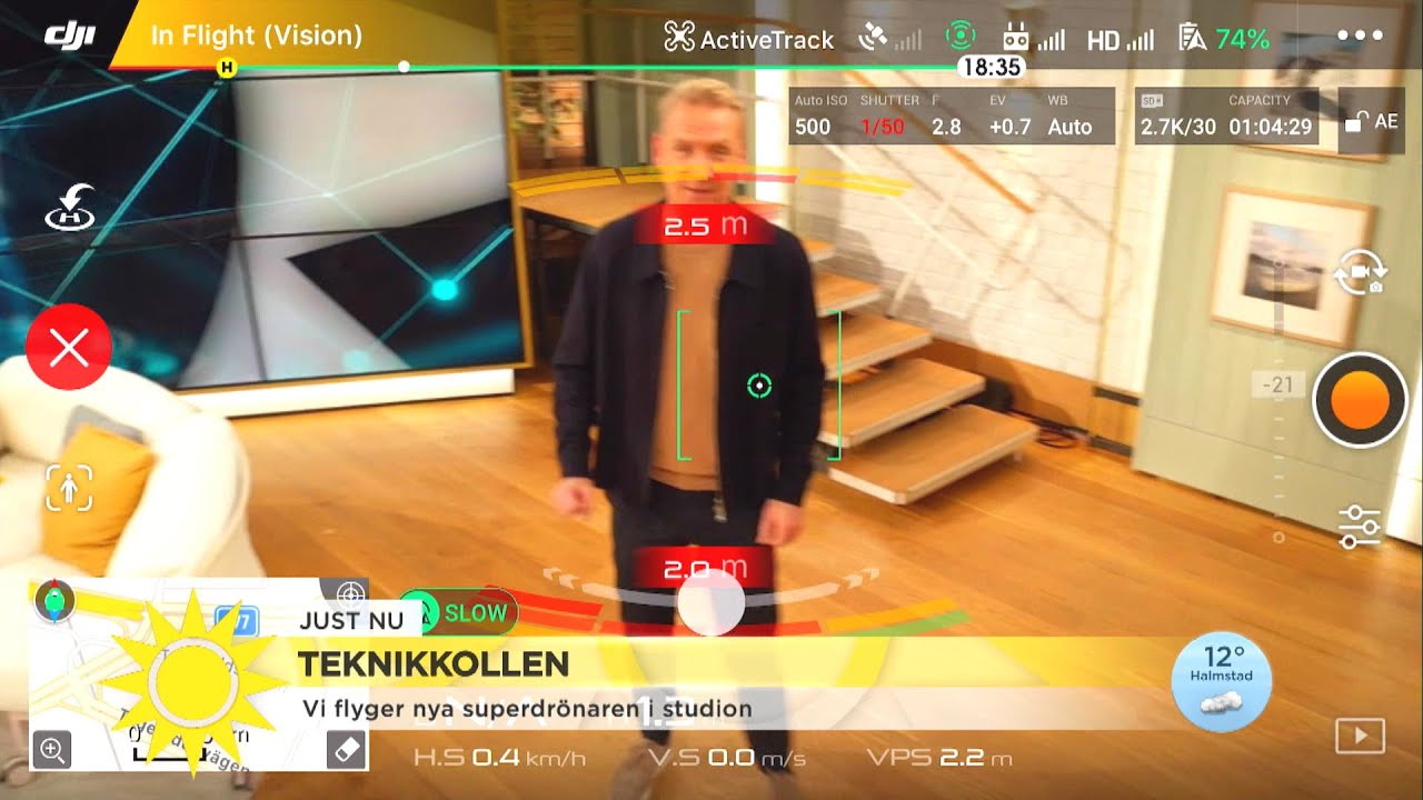 Se när den nya superdrönaren tar en flygtur i studion - Nyhetsmorgon (TV4)