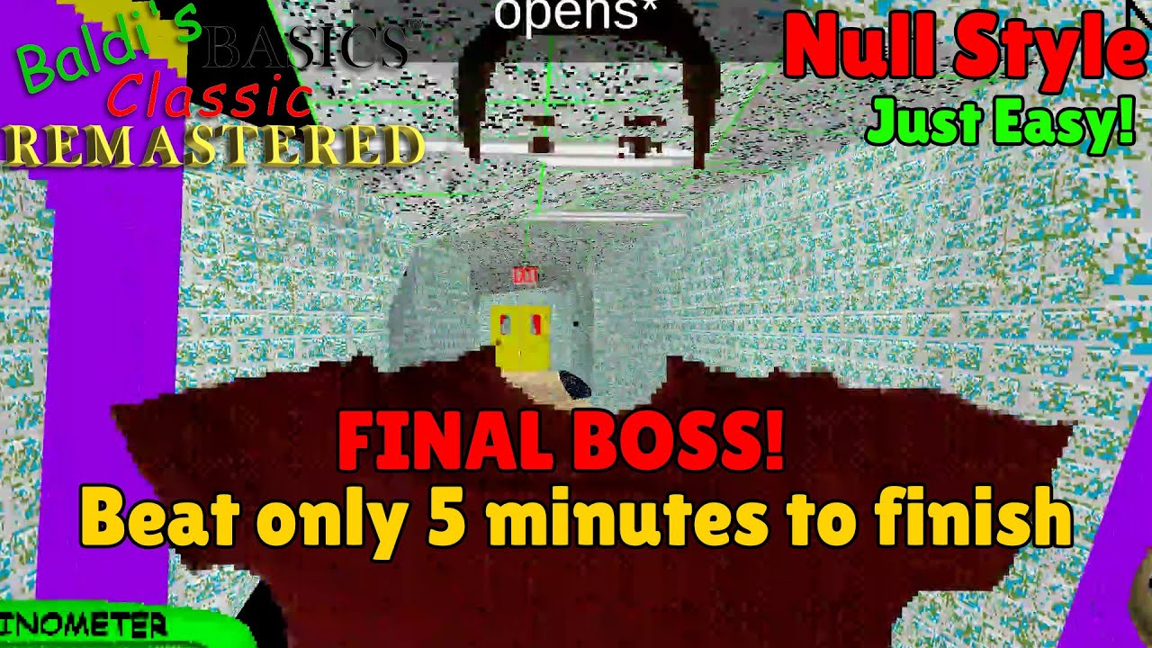 How to beat null! | Baldi's Basics Classic Remastered - Null Style (Final Boss) [Official]