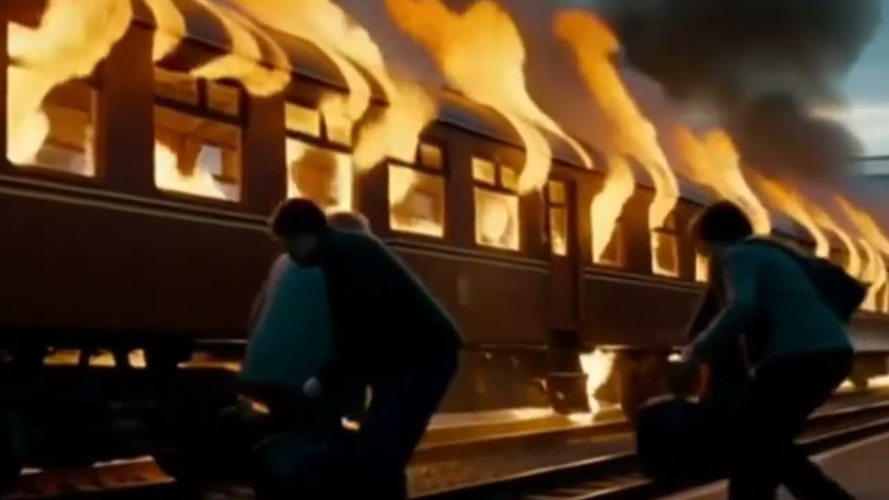 🔥 Train Caught Fire! People Running in Panic! 🚆💨#TrainFire #BreakingNews #ViralVideo #Emergency 