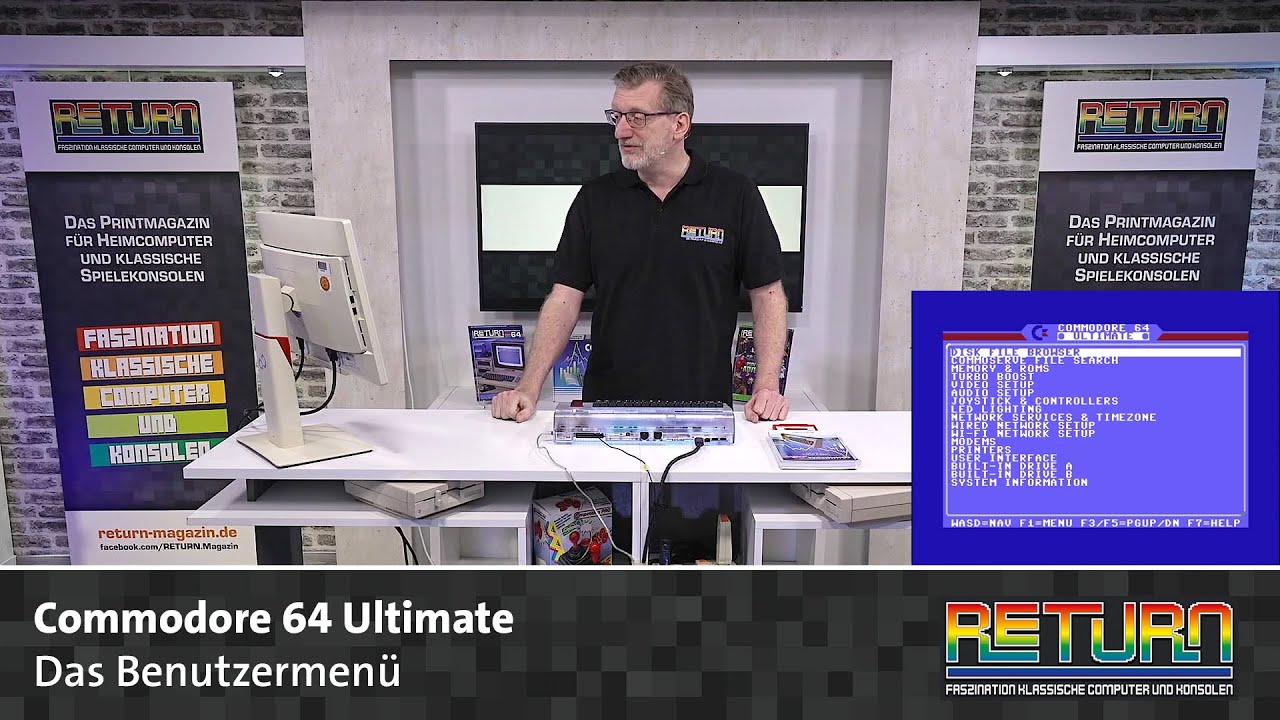 Commodore 64 Ultimate: Das Benutzermenü