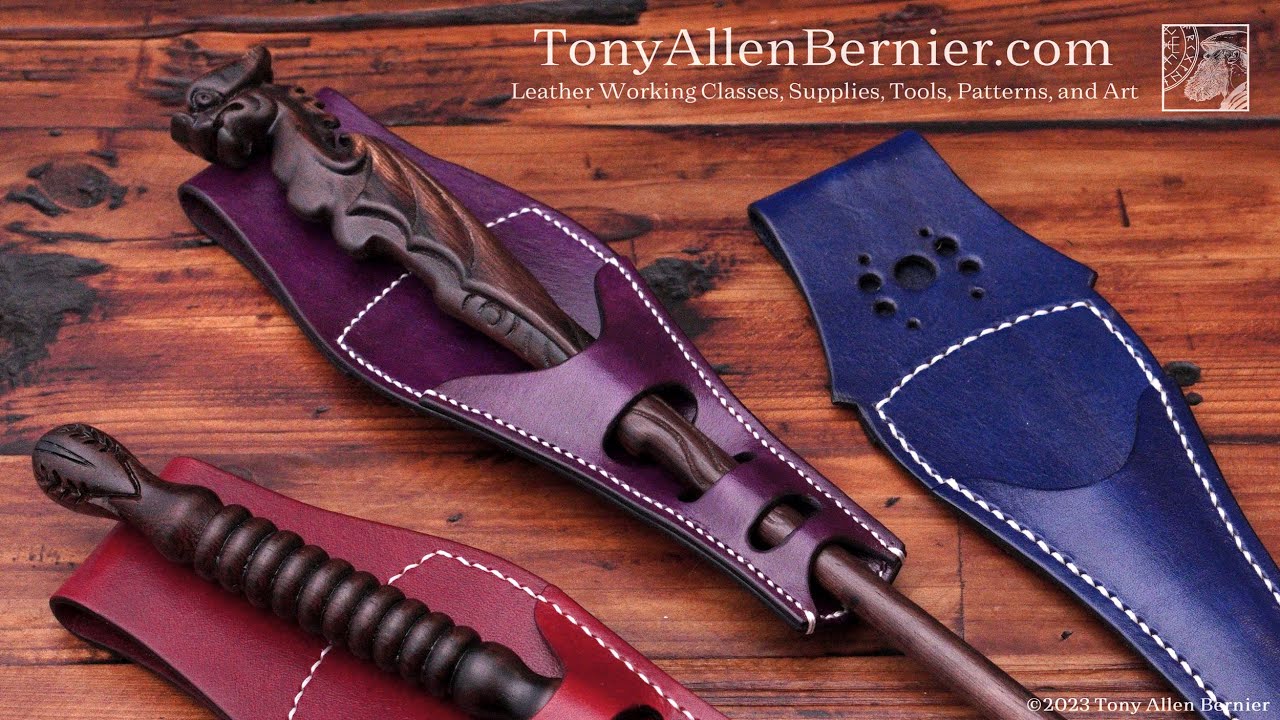How to make a Leather Wand Holder For Your Belt with Kit Style Craft Patterns.
