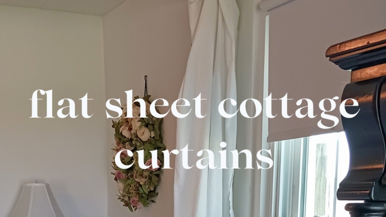 No Sew Curtains out of Flat Sheets