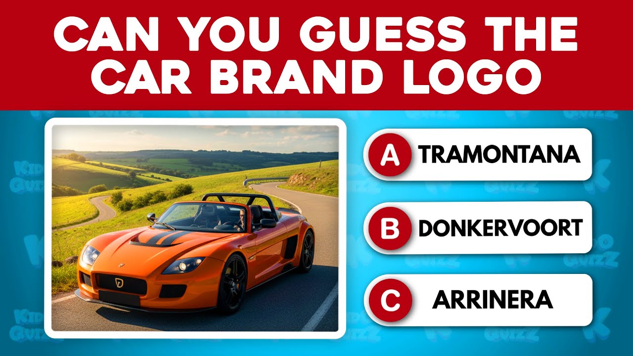 Guess The Car Logo 🚗 | Fun Car Logo Quiz for Kids