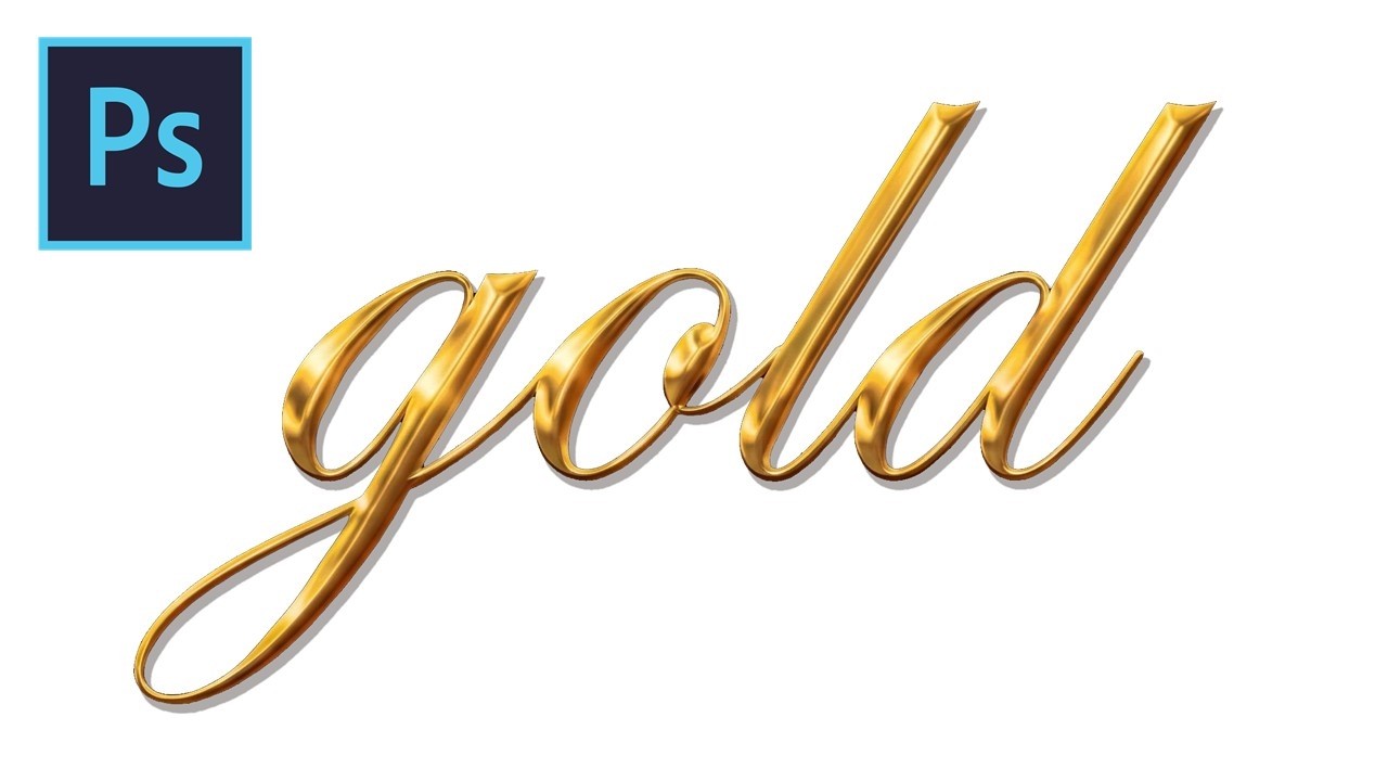 Realistic Gold Text Effect in Photoshop | 3D Golden Typography Tutorial in Hindi