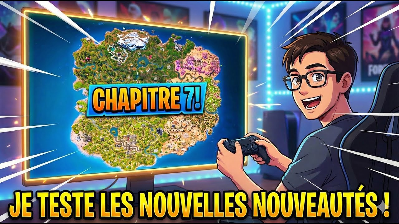 Je découvre le nouveau chapitre 7 de fortnite ! (Nouvelle map, armes, Top 1 ?...)