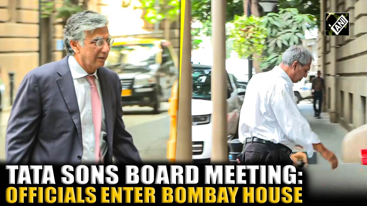 Tata Sons Board Meeting: Noel Tata and other officials enter Bombay House