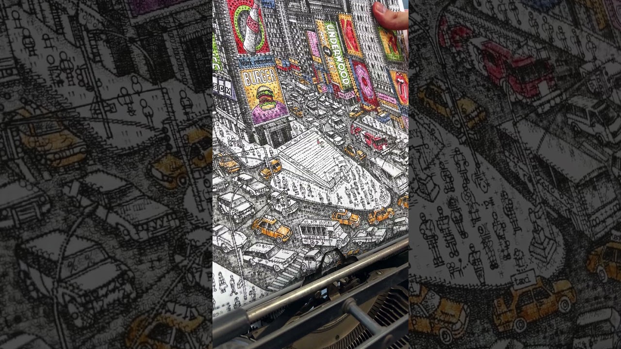 I Type New York's Iconic Times Square with my Typewriter | Unintentional ASMR