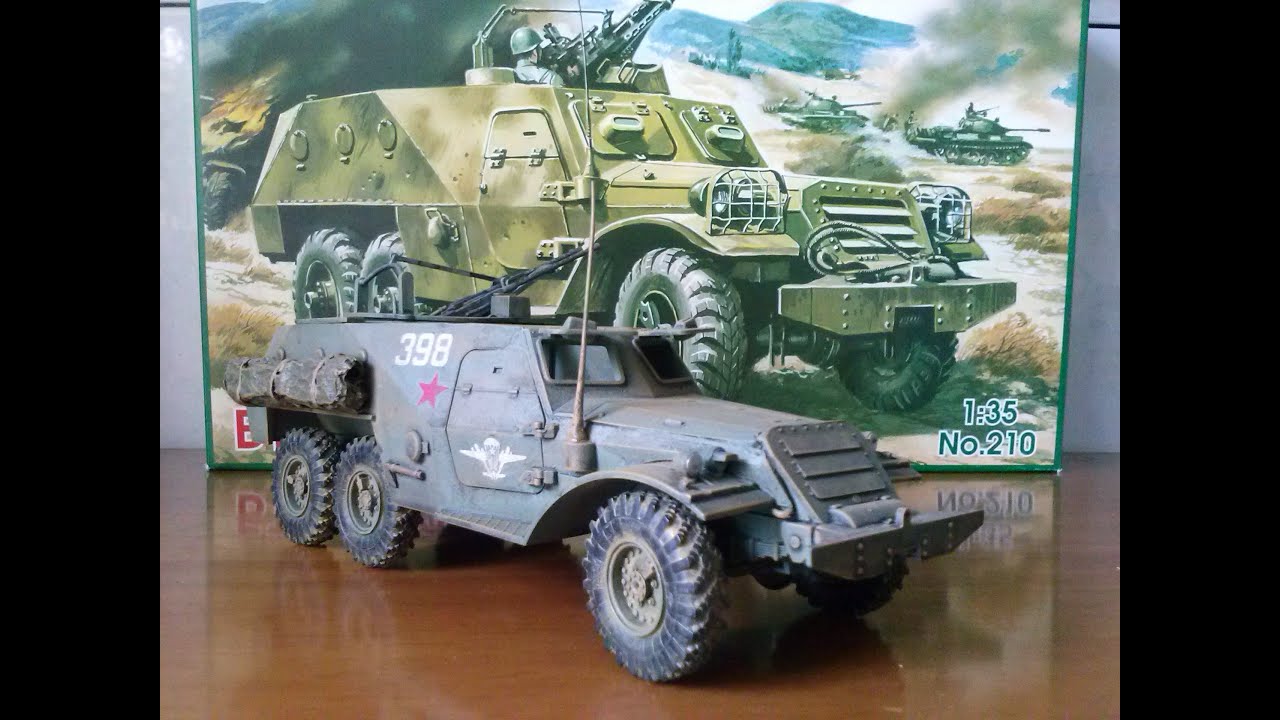 СБОРНЫЕ МОДЕЛИ Покраска модели БТР-152Е от Скиф аэрографом и кистью / Model BTR 152E airbrush