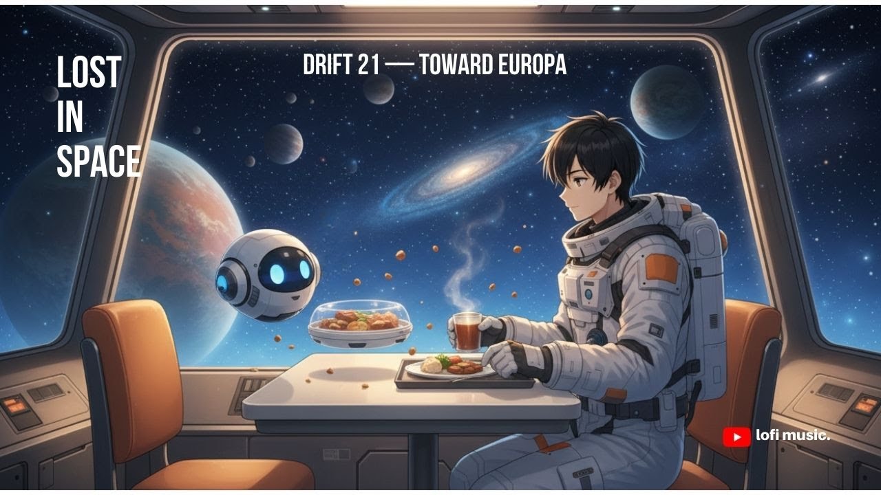 A Quiet Meal on the Way to Europa 🌌 | Space Lofi (drift 21)