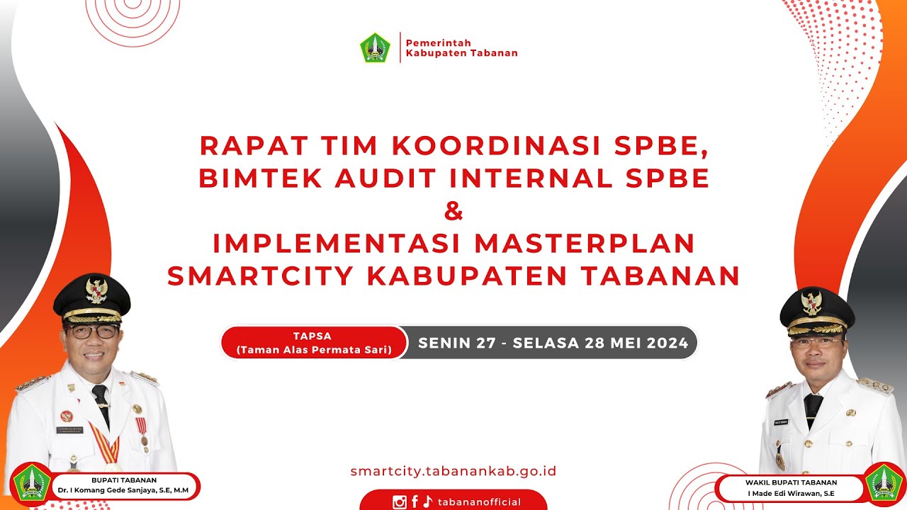 RAPAT TIM KOORDINASI SPBE, BIMTEK AUDIT INTERNAL & IMPLEMENTASI MASTERPLAN SMARTCITY KAB. TABANAN-H2