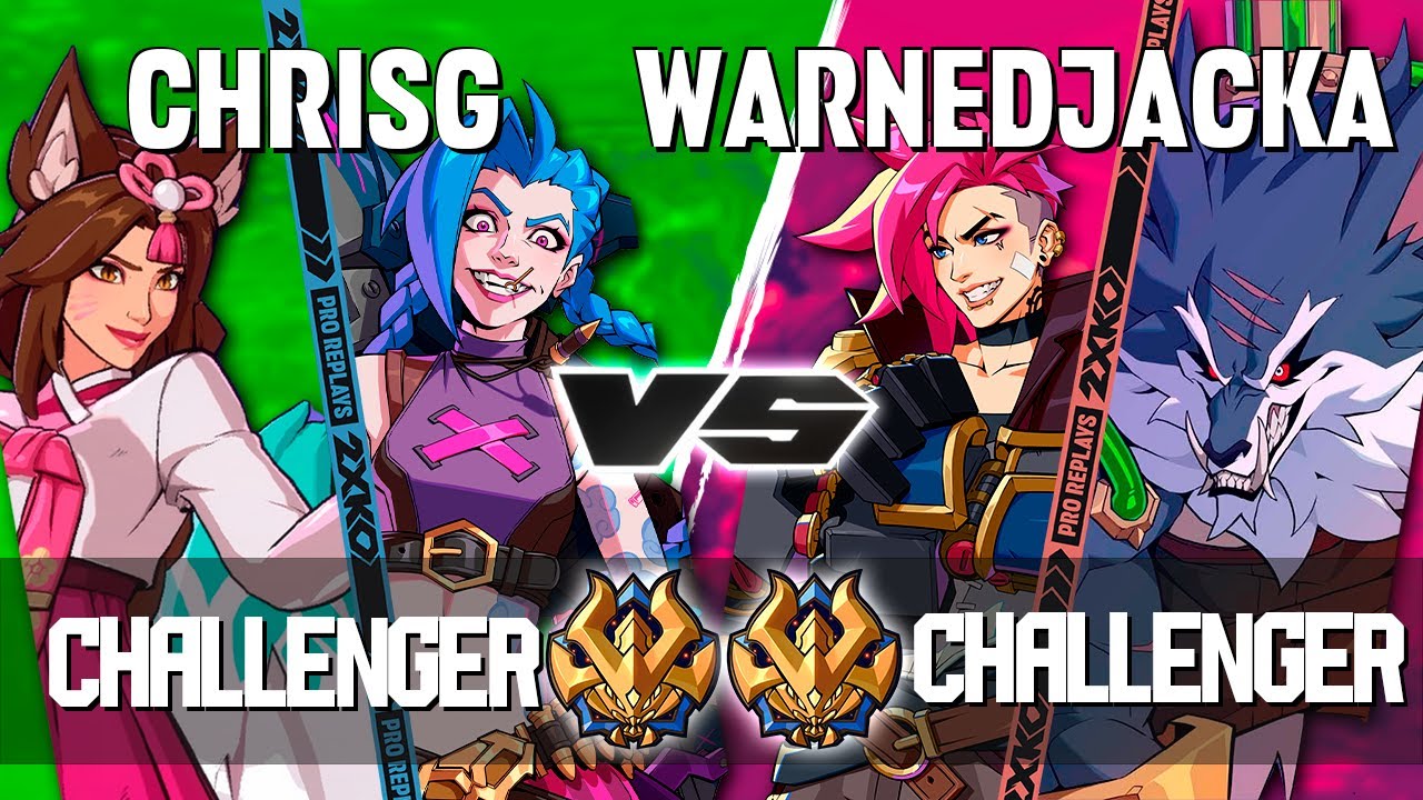 2XKO ▰ CHRISG (Jinx-Ahri) vs WARNEDJACKA (Vi-Warwick) ▰ 2XKO Pro level replays