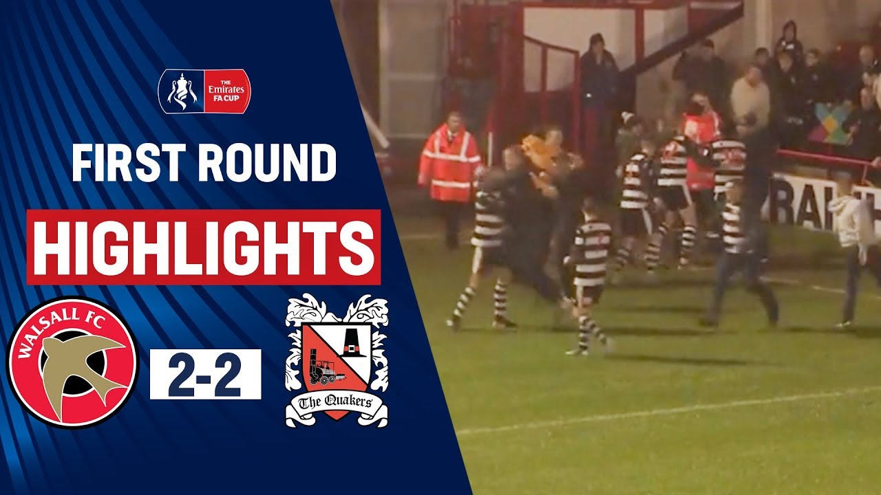 2 Red Cards as Dramatic Darlington Leave It Late | Walsall 2-2 Darlington | Emirates FA Cup 19/20