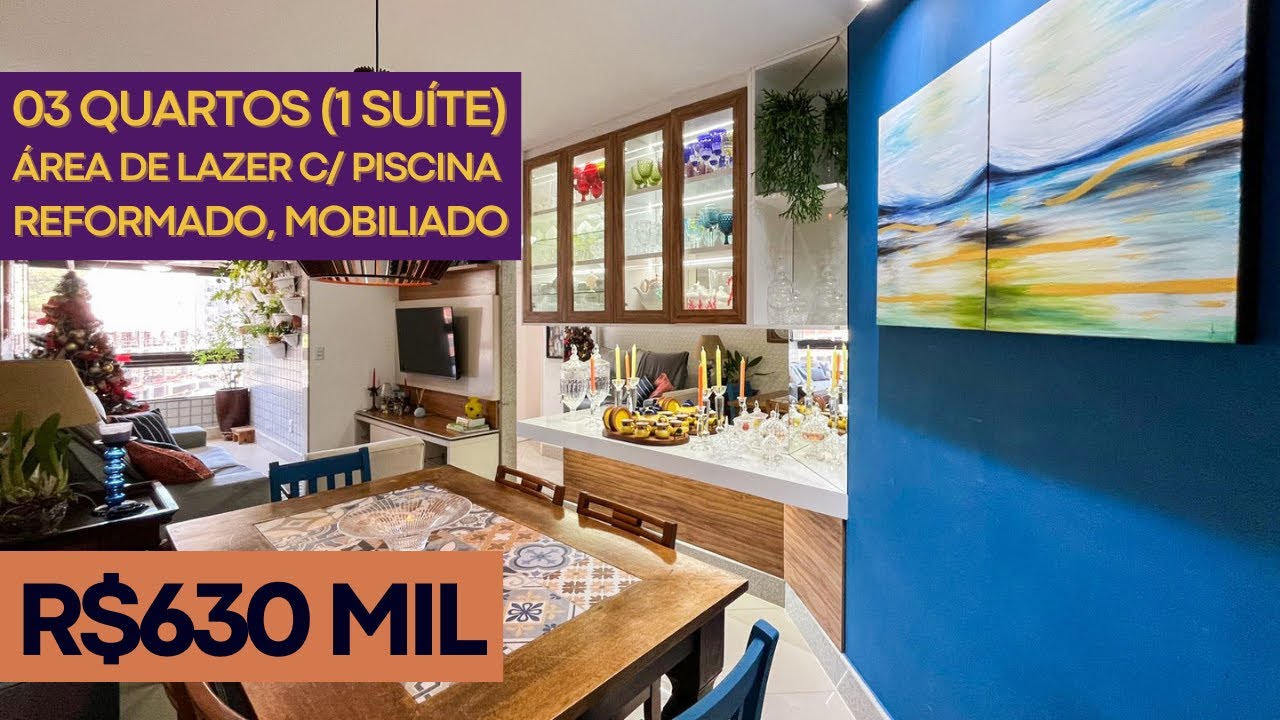 Lindo Apartamento Reformado à venda no Ed. Double Beach na Praia do Morro em Guarapari