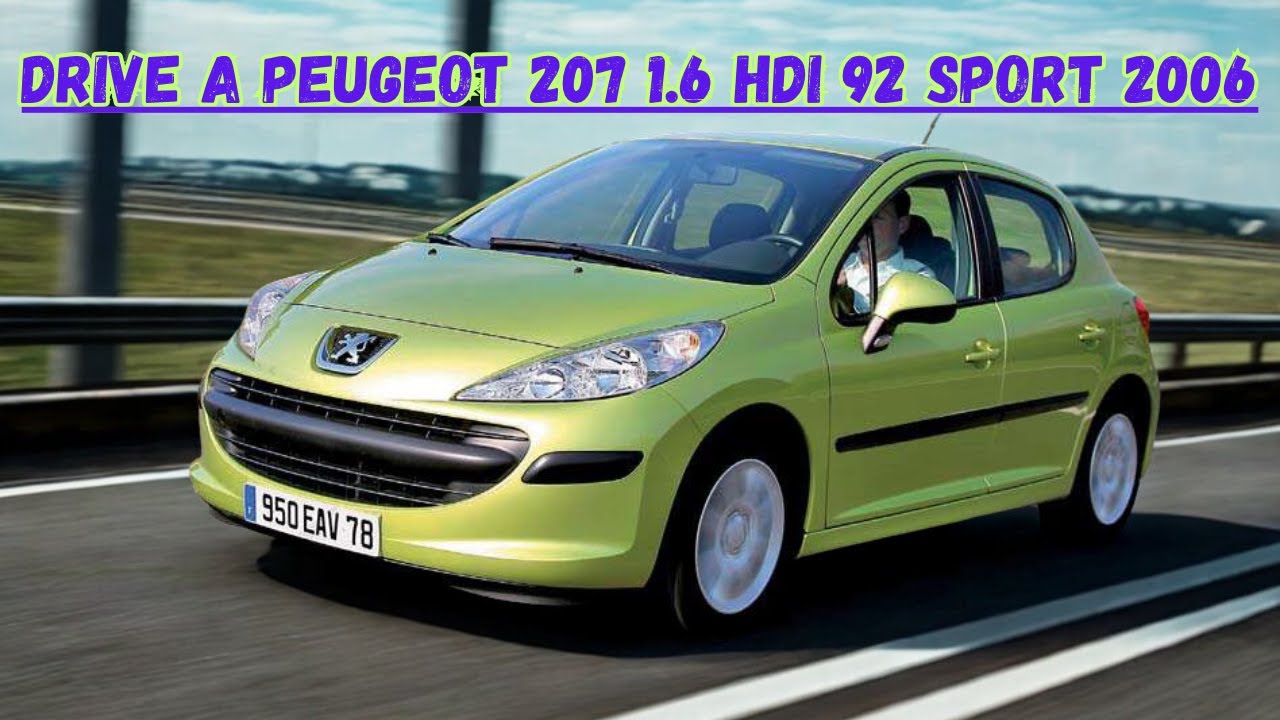 PEUGEOT 207 1 6 HDI 92 SPORT 2006 POV TEST DRIVE