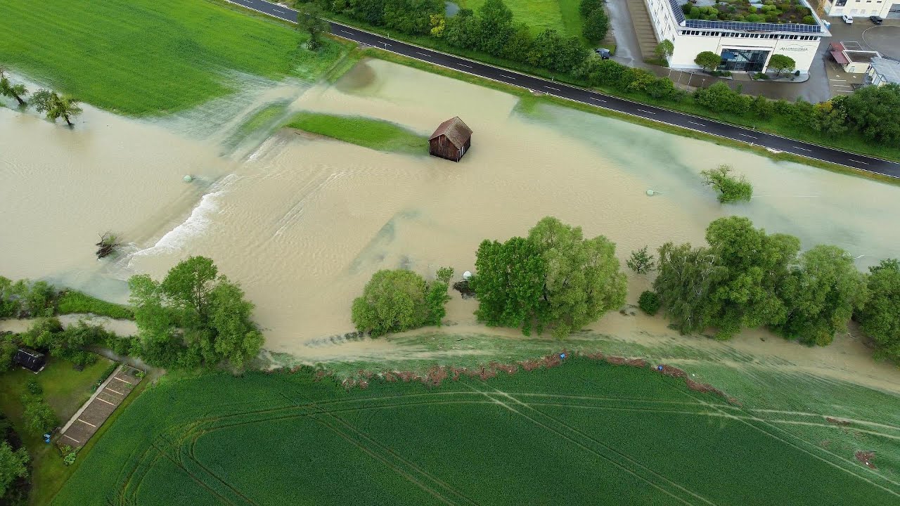 02.06. Hochwasser bei Hausen an der Fils und Bad Überkingen.
