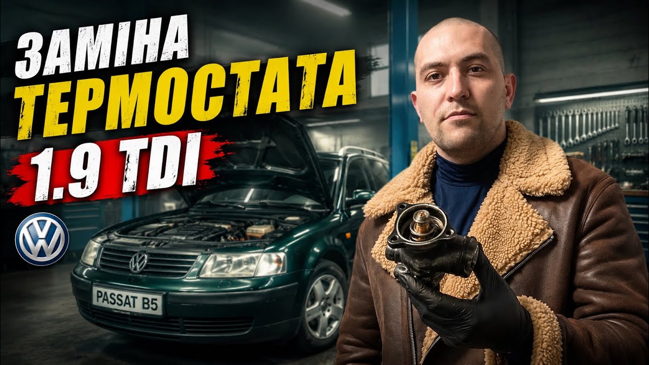 Заміна термостата Volkswagen Passat B5+ 1.9 tdi (насос-форсунки)