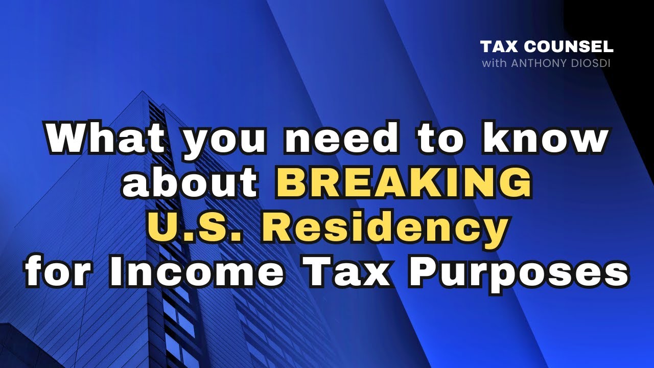 Understanding Tax Implications of US Residency