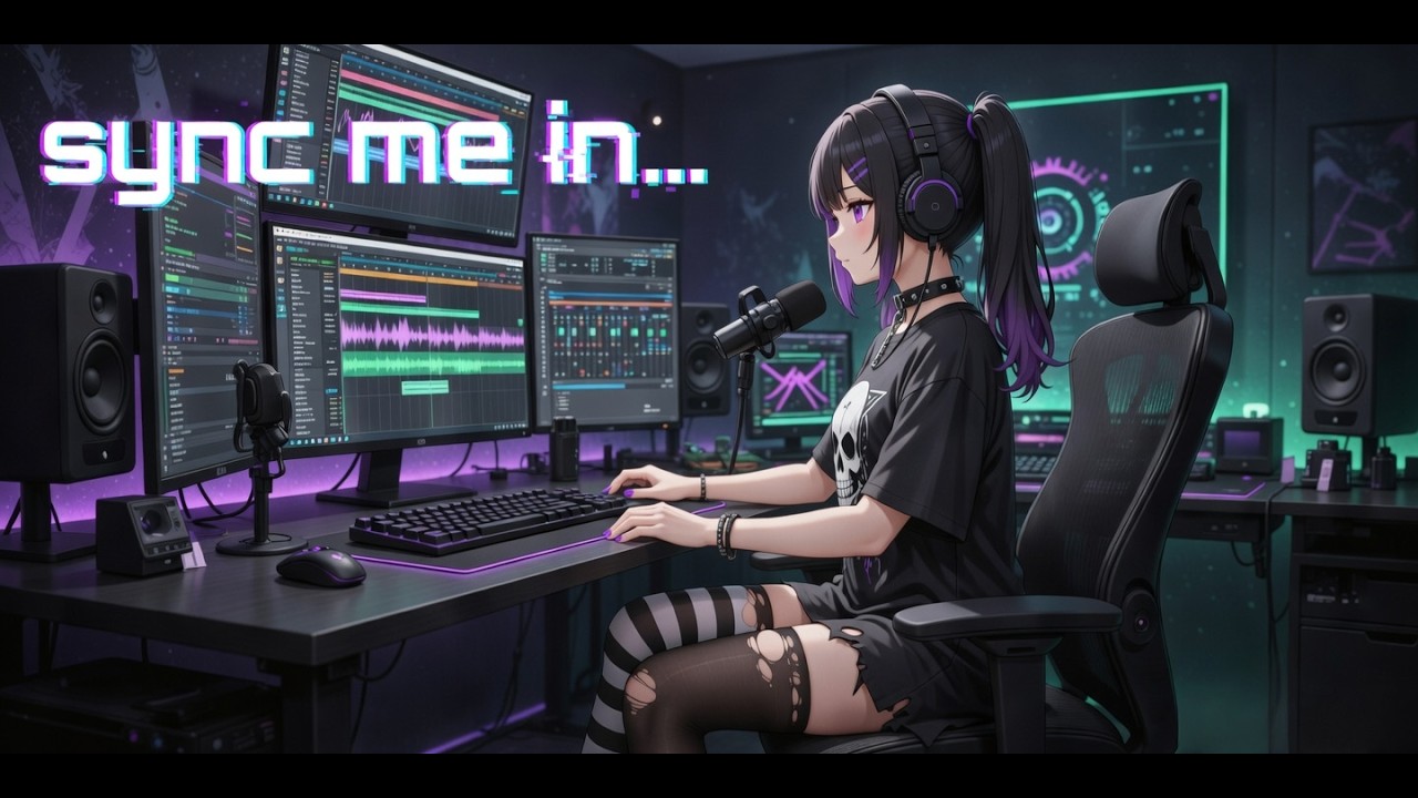 sync me in… // E-Va 💜💚 // Dreamy Cyber EDM