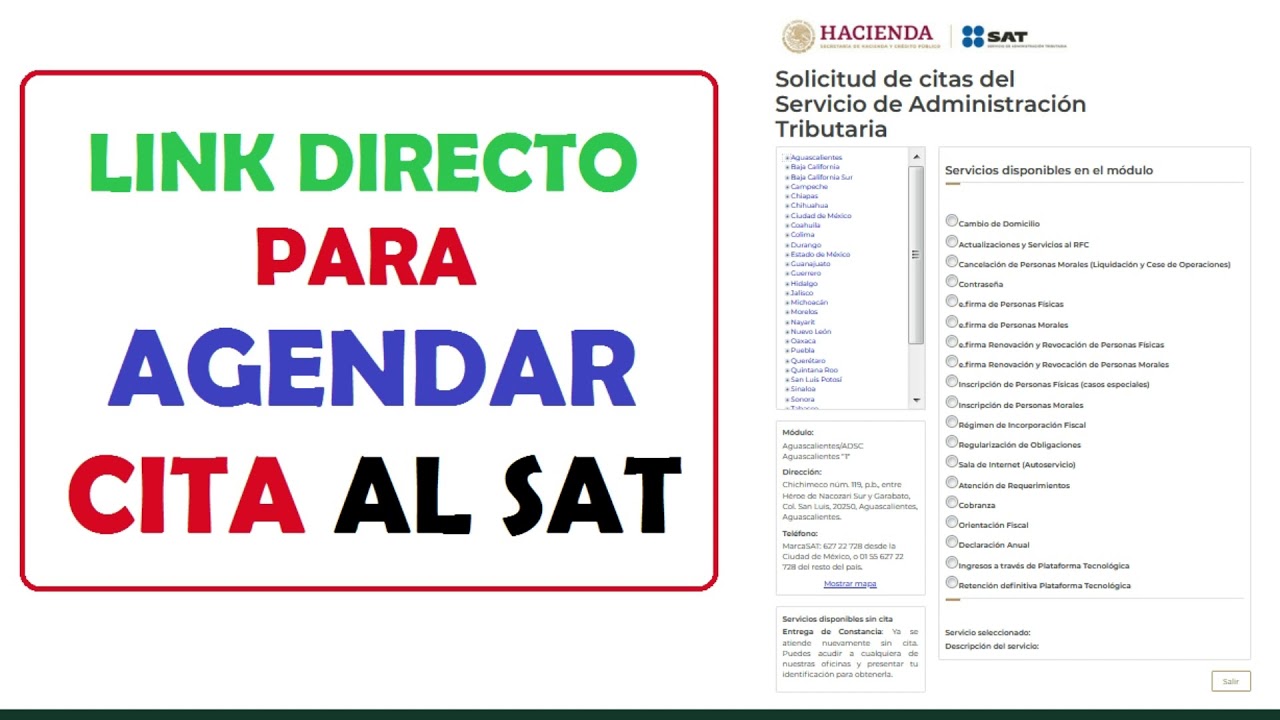 COMO SACAR MI RFC PARA TRABAJAR / AGENDAR CITA EN EL SAT