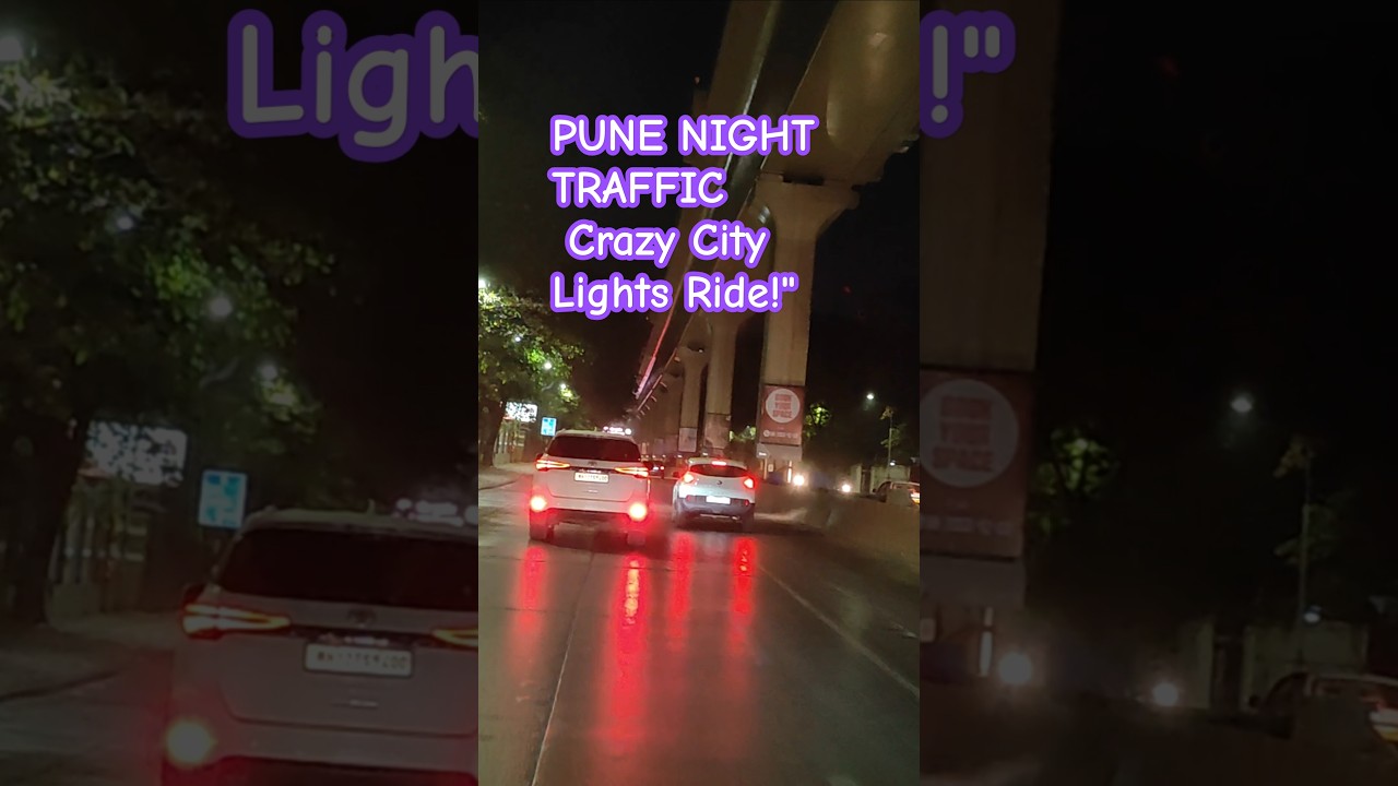 Pune Night Traffic  Ride in Pune City with Stunning Street Lights  MotoVlog