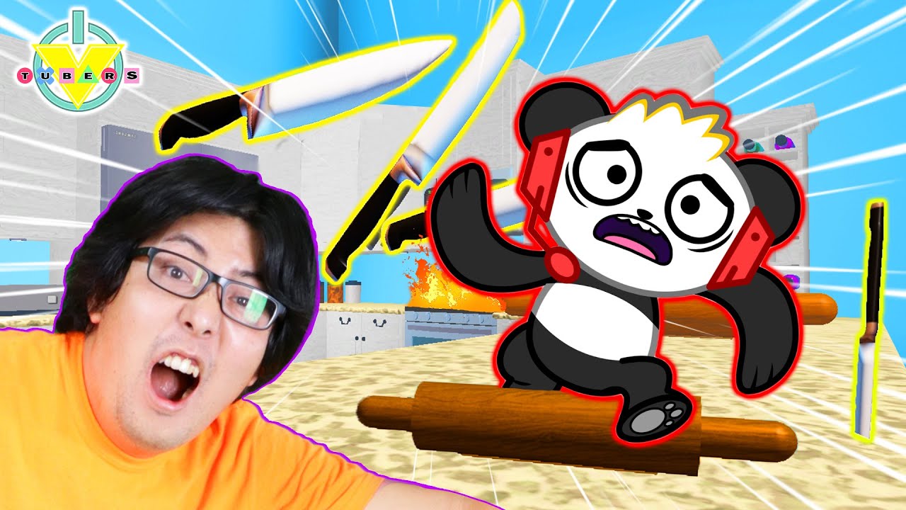 RYAN'S DADDY ESCAPES AMAZING KITCHEN OBBY! Roblox Let's Play with Combo Panda