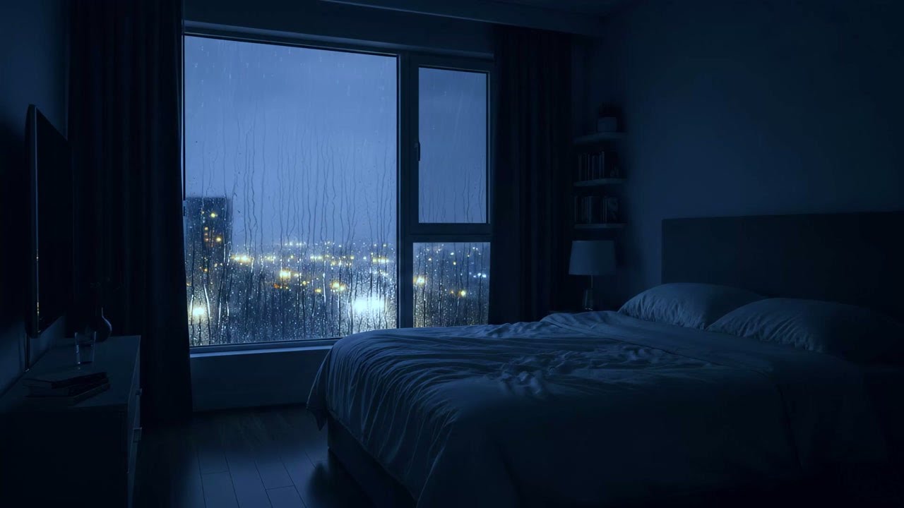 Pure Pitch Black Rain 🌑 Sleep Instantly in 5 Minutes (OLED Dark Screen / No Lights)