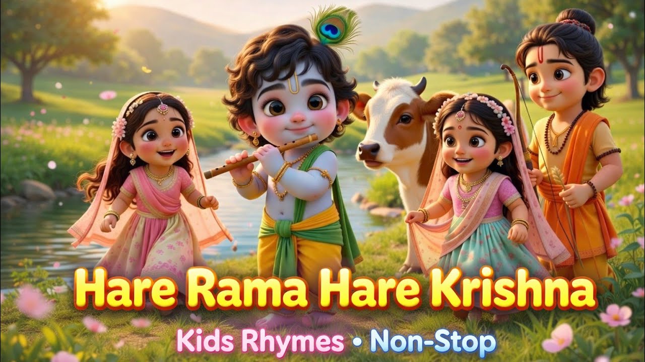 Hare Rama Hare Krishna - Kids Rhymes Non-Stop #harekrishna #harerama #hareramaharekrishna