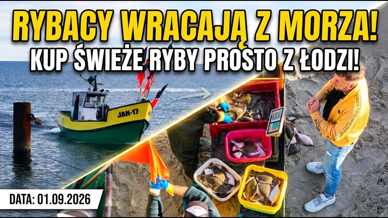 Rybacy wracają z morza i sprzedają Turystom świeżą rybę prosto z łodzi  -01.09.2026