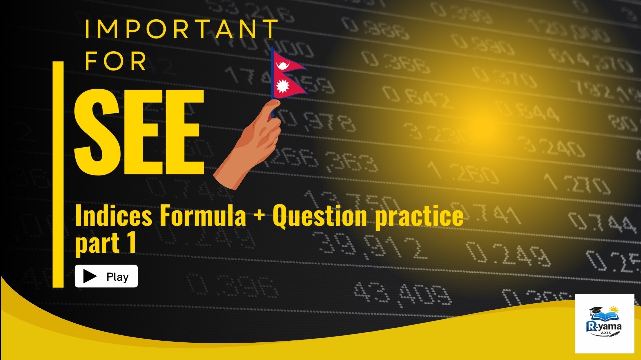 Indices - SEE important questions solved | Part 1 |