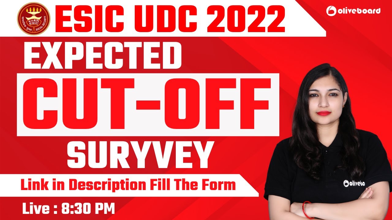 ESIC UDC Expected CUT OFF 2022 Survey || State Wise Cut Off || Link in Description Fill The Form
