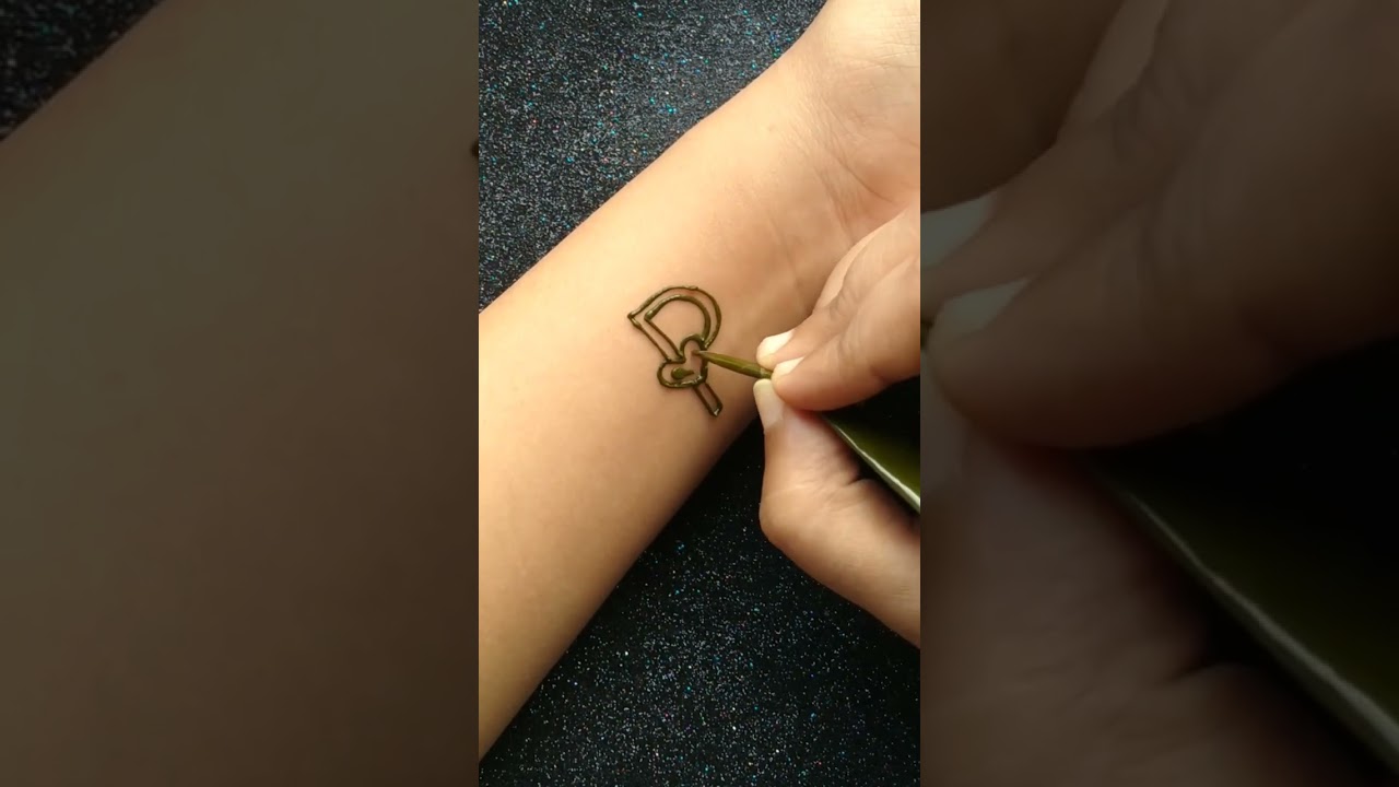 P✨😍 alphabet tattoo mehndi design | P letter mehndi design #shorts #youtubeshorts