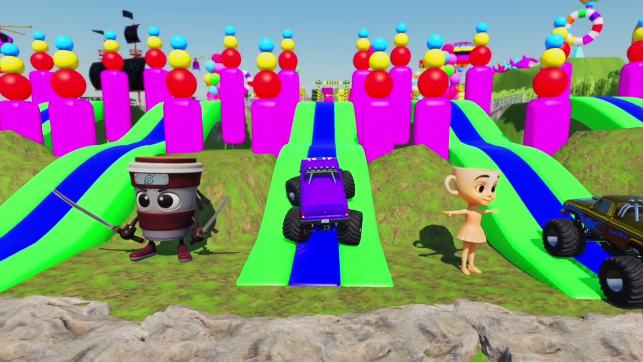 Colorful Truck Garage – ALL Mixer Trucks with Double Flatbed Trailers | FS22