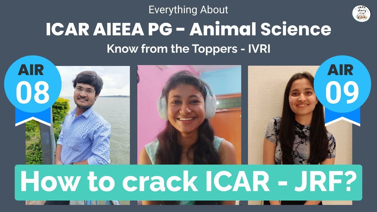 How to prepare for  Pg-ICAR-JRF Animal science || Know from toppers of IVRI || VetsDiary