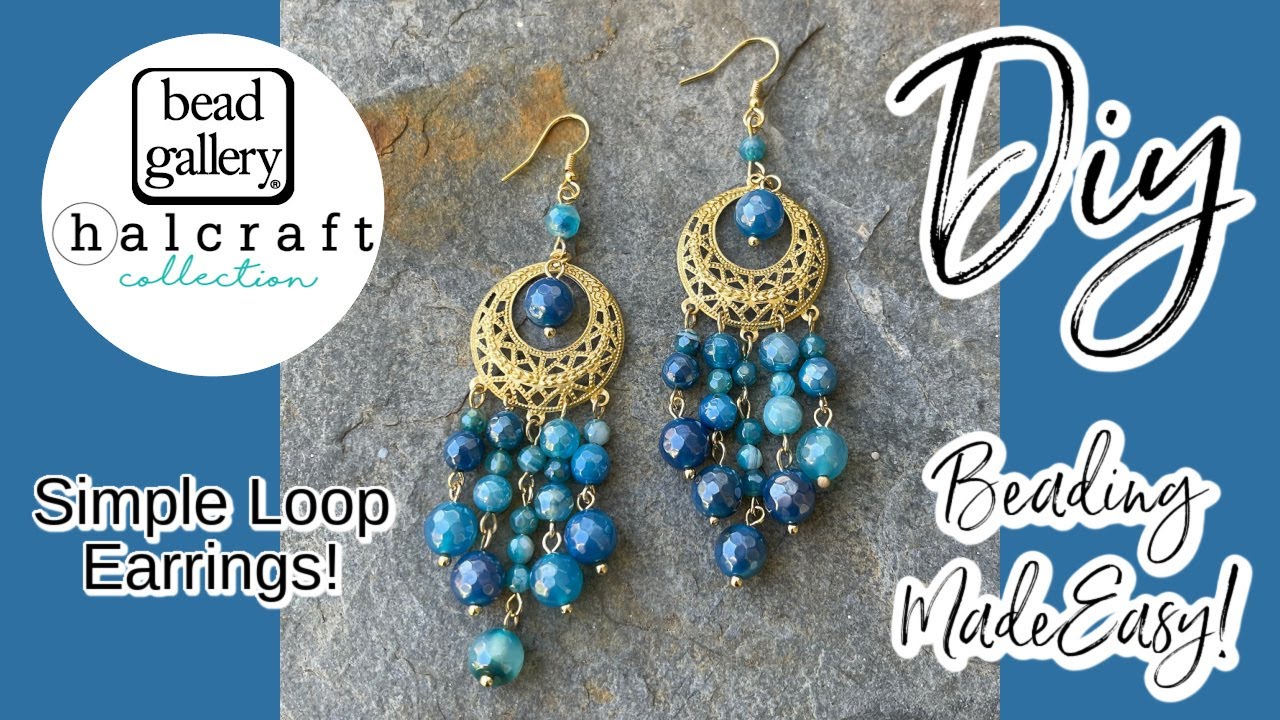DIY Beading! Chandelier Earrings Using Simple Loops! Jewelry Making Made Easy!