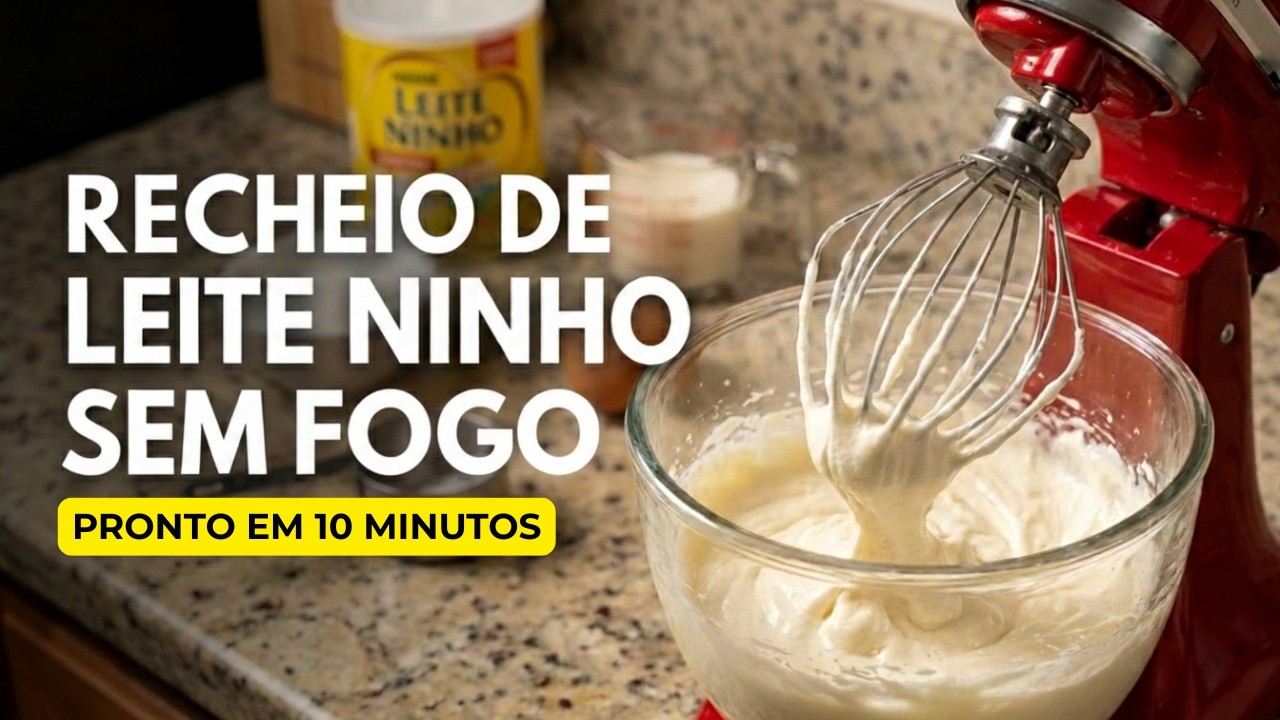 Recheio de Leite Ninho que Não vai ao Fogo | Fica pronto em 10 minutos