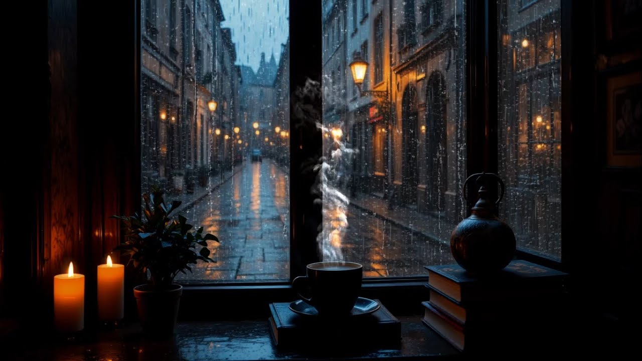 Perfect Rain Sounds on Cozy Window 🌧️ Deep Sleep & Stress Relief | Rainy Night Ambience