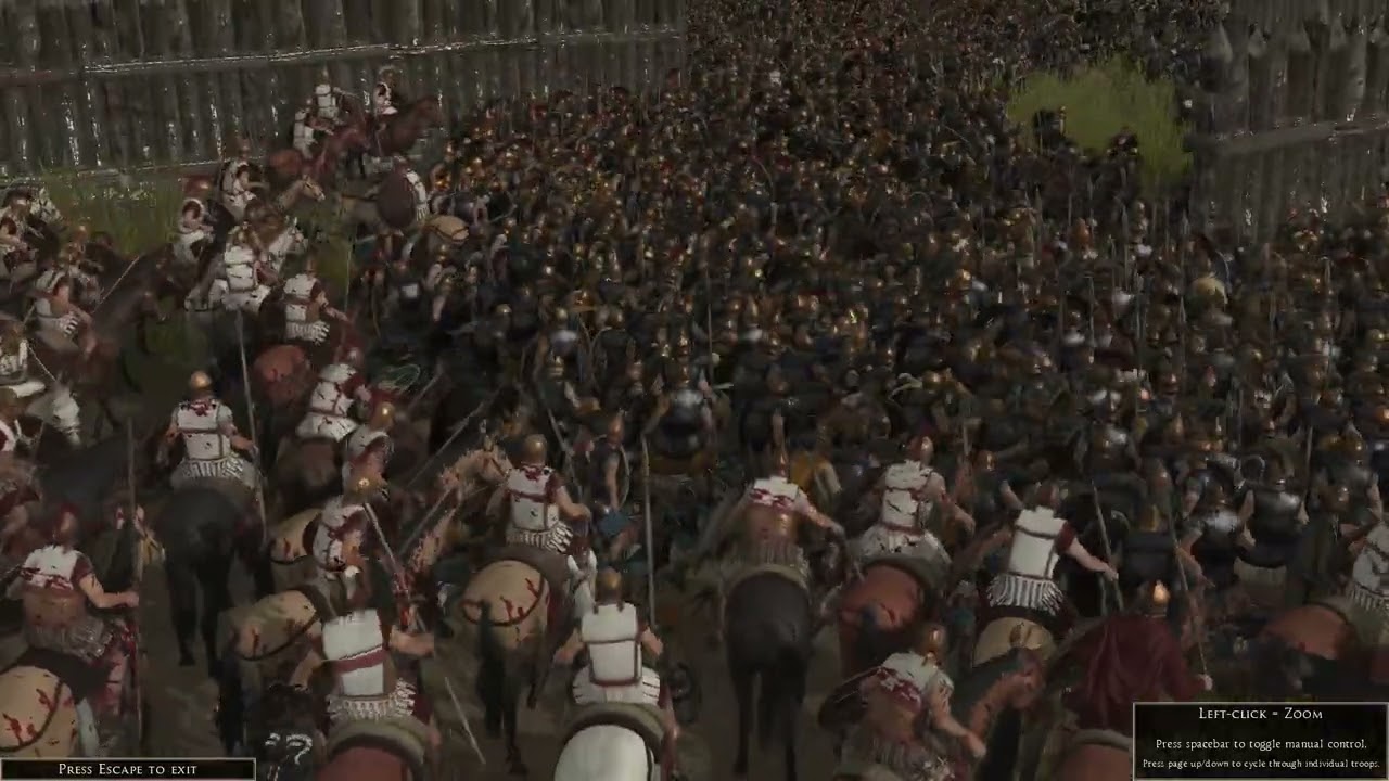Total War: ROME II Spartan encampment defense vs Athens gameplay (hammer and anvil)