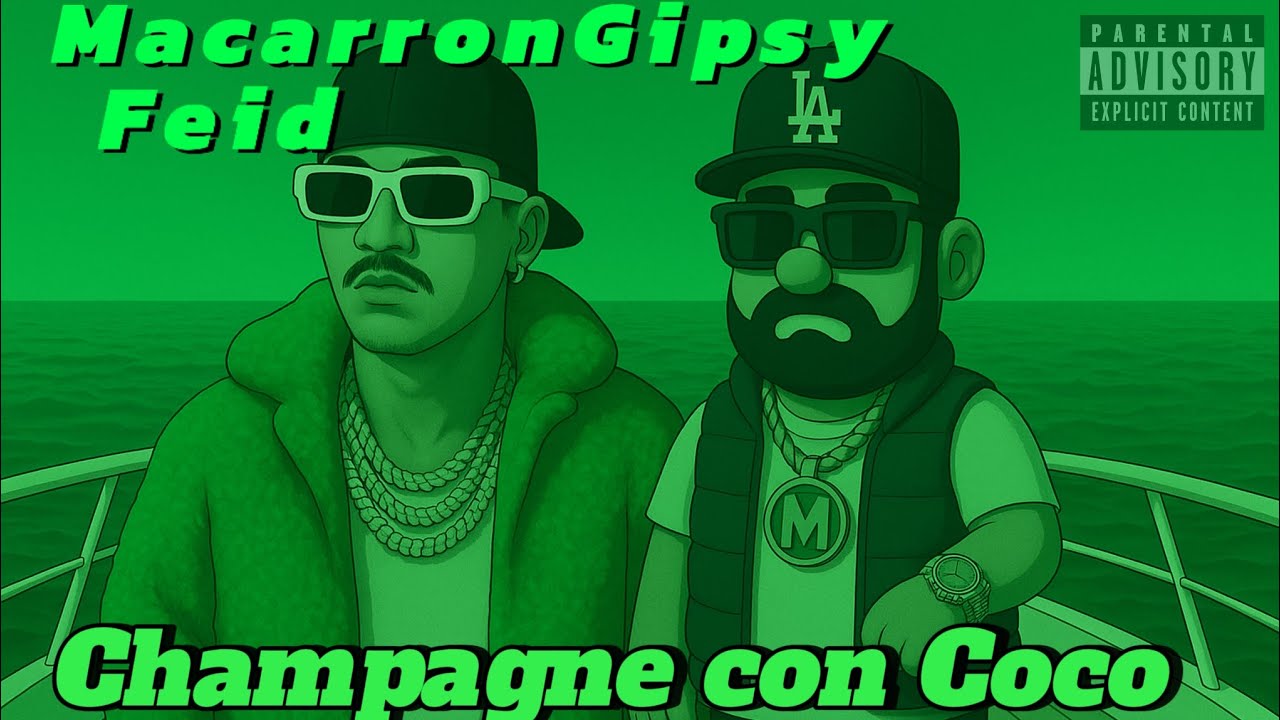 MacarronGipsy - 🍾💚Champagne con Coco💚🍾  Ft. Feid (Prod.SpedifrenGipsy) (Lyrics video)