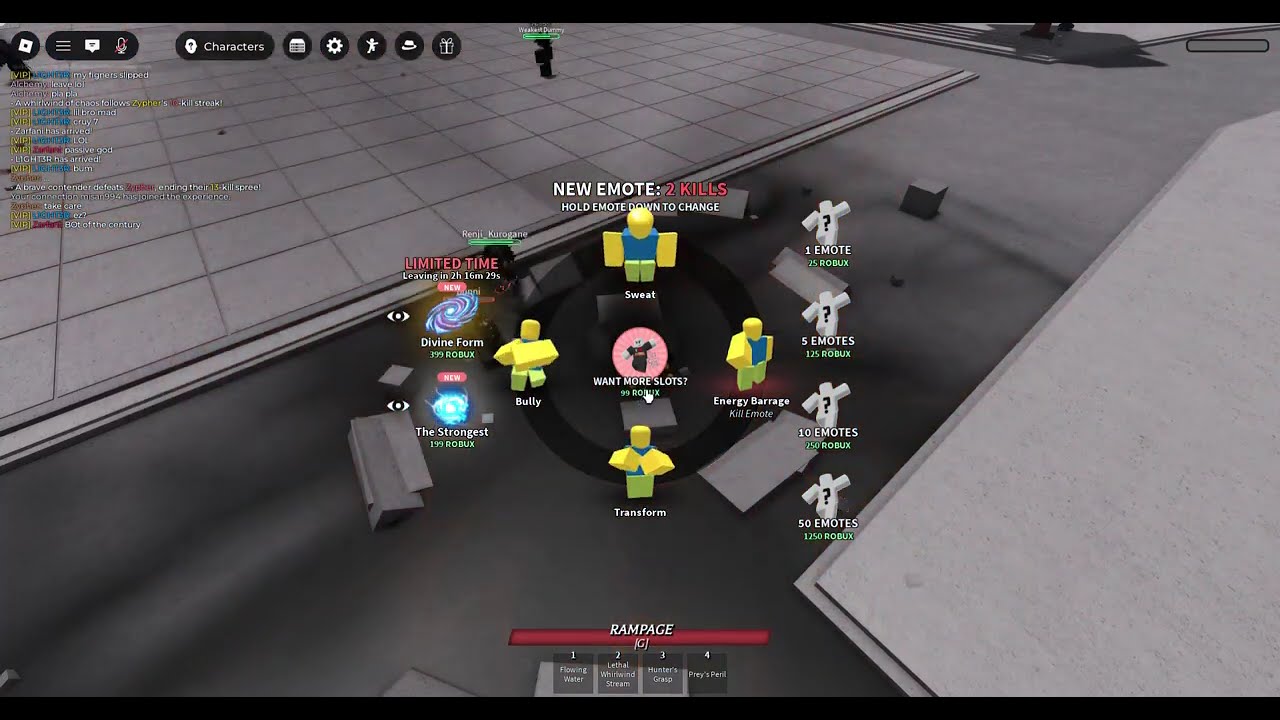 Roblox The Strongest Battlegrounds - destroying toxic players